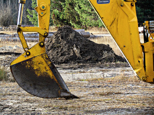 John Deere Excavator preparing for construction