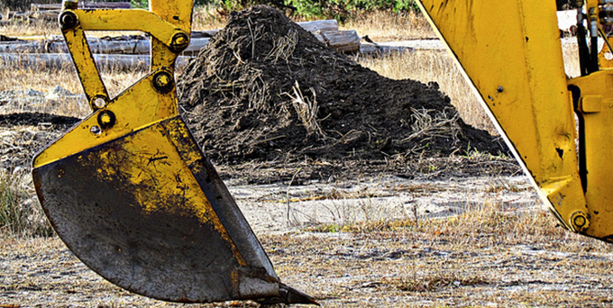 John Deere Excavator preparing for construction